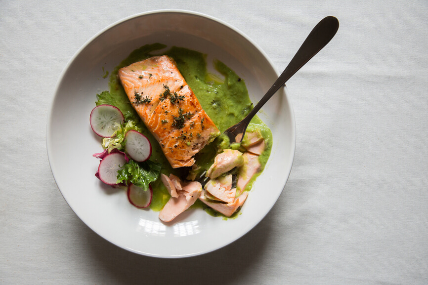 Essenced Poached Salmon | Kale Chef Service