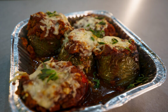 Lentil stuffed peppers - vegetarian food catering delivery scottsdale - kale chef service