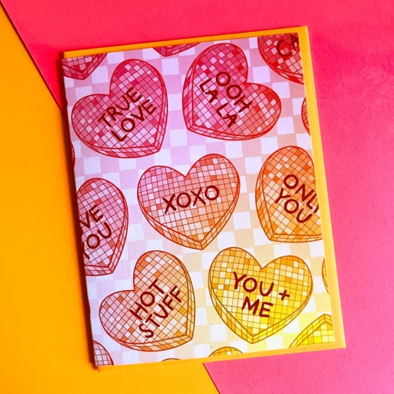 Conversation Heart Valentine's Day Card