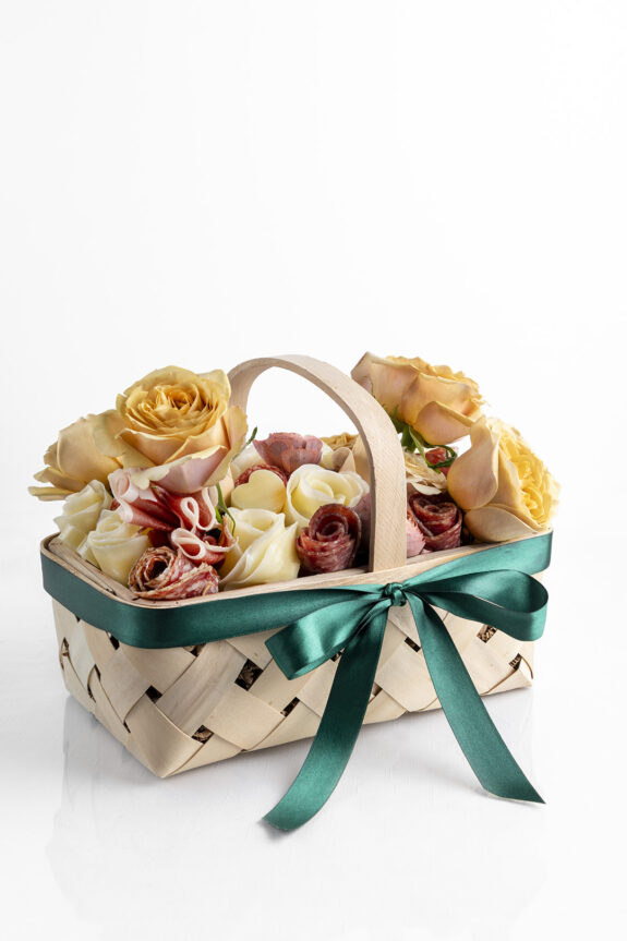 Charcuterie & Floral Basket
